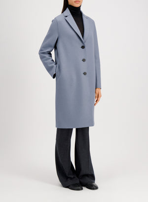 Overcoat in pressed wool