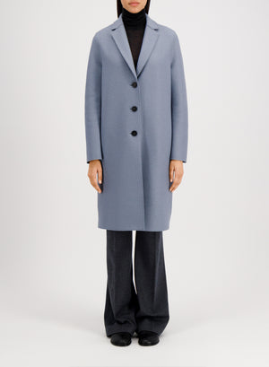Overcoat in pressed wool