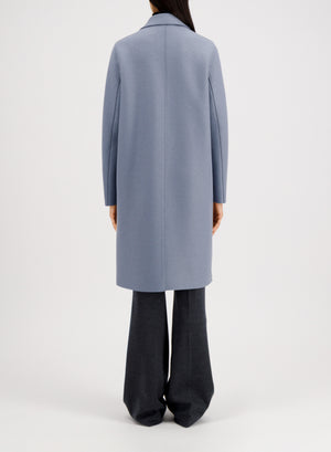 Overcoat in pressed wool