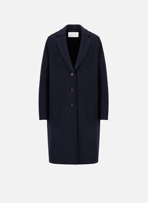Overcoat in pressed wool