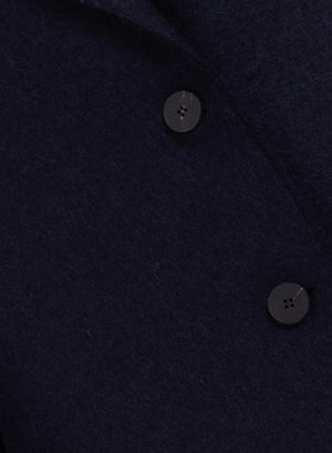 Overcoat in pressed wool