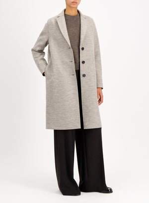 Overcoat in pressed wool