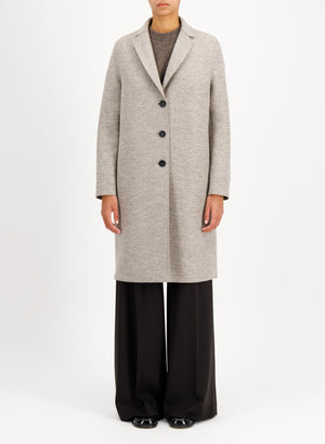 Overcoat in pressed wool