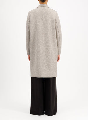 Overcoat in pressed wool