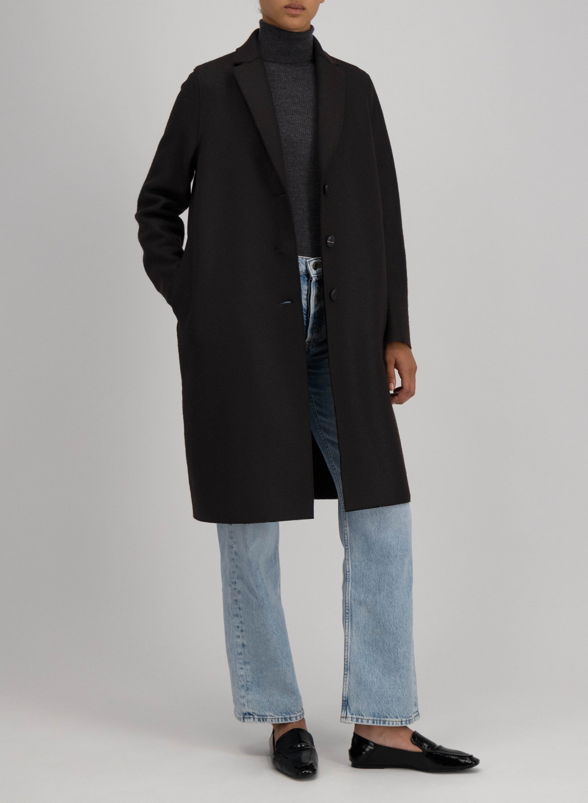 Overcoat pressed wool
