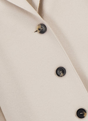 Overcoat in light pressed wool