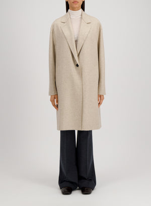 Oversized coat cashmere blend crafted with Loro Piana