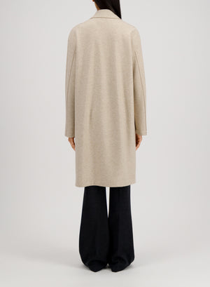 Oversized coat cashmere blend crafted with Loro Piana