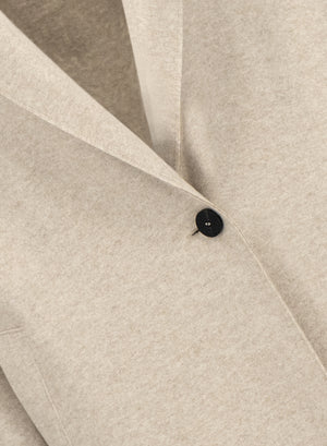 Oversized coat flannel in cashmere crafted with Loro Piana fabric