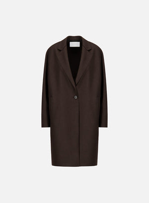 Oversized coat flannel in cashmere crafted with Loro Piana fabric