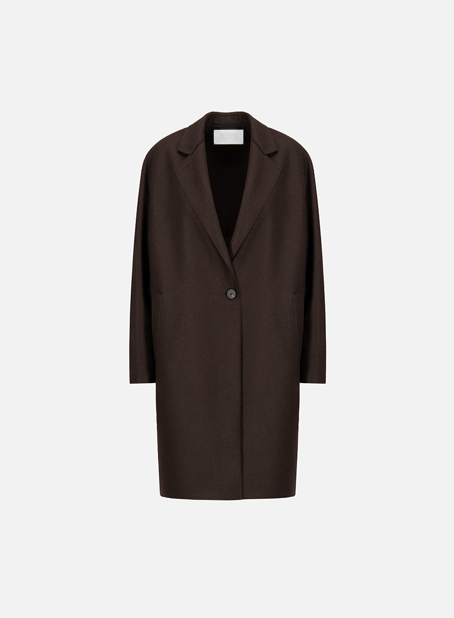 Oversized coat flannel cashmere crafted with Loro Piana fabric