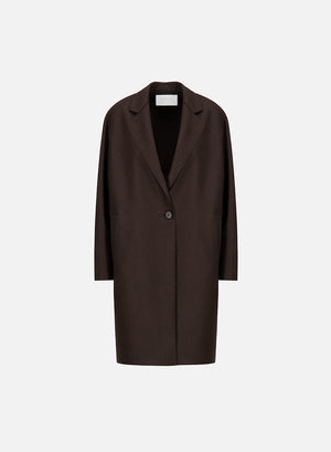 Oversized coat flannel cashmere crafted with Loro Piana fabric