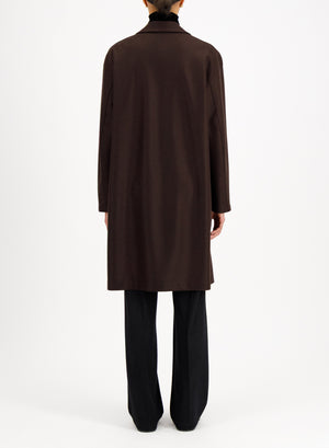 Oversized coat flannel in cashmere crafted with Loro Piana fabric