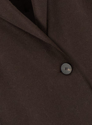 Oversized coat flannel in cashmere crafted with Loro Piana fabric