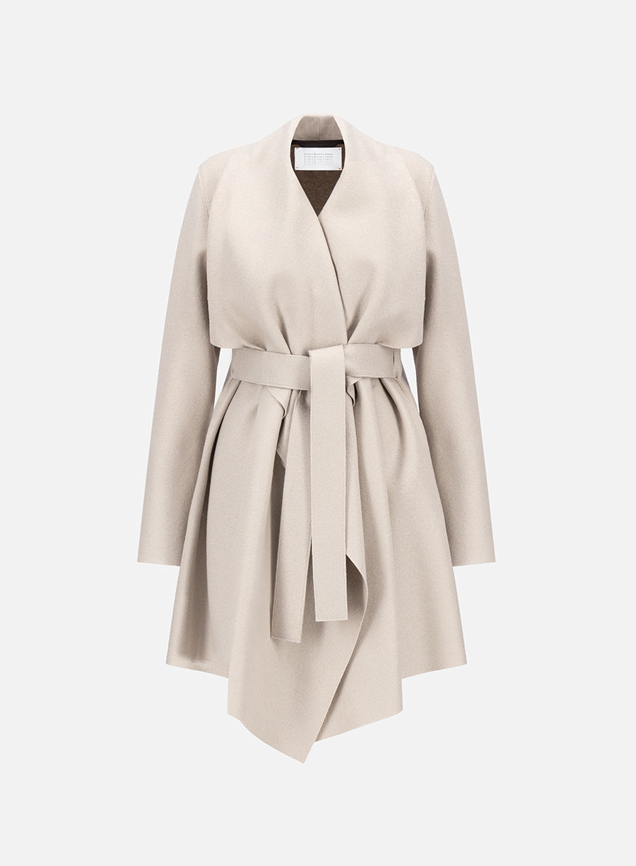 Blanket coat in pressed wool