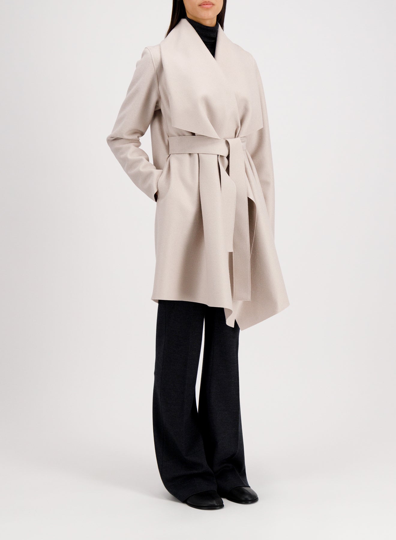 Blanket coat pressed wool