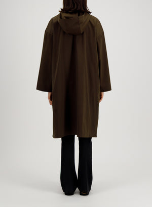 Hooded raincoat light technic