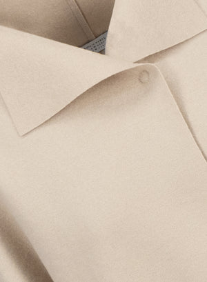 Kimono mantle in pressed wool