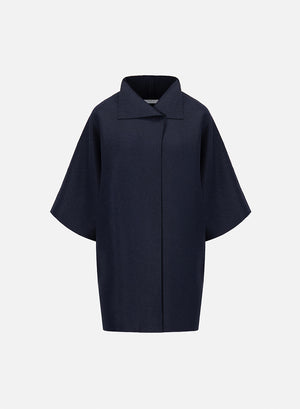 Kimono mantle in pressed wool