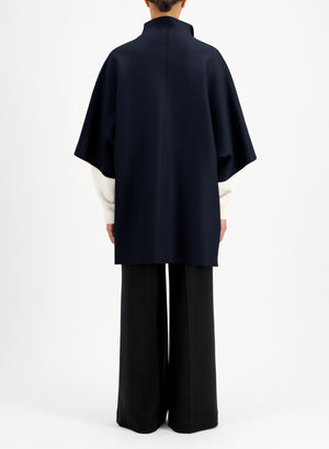 Kimono mantle in pressed wool