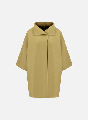 Kimono mantle in pressed wool