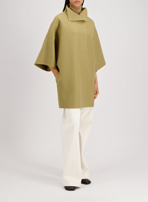 Kimono mantle in pressed wool