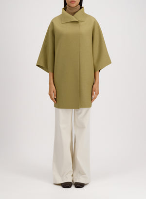 Kimono mantle in pressed wool