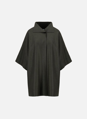 Kimono mantle in pressed wool