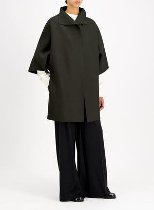 Kimono mantle in pressed wool