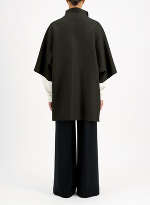 Kimono mantle in pressed wool