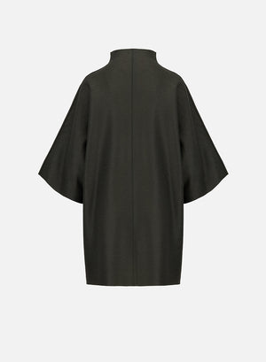 Kimono mantle in pressed wool