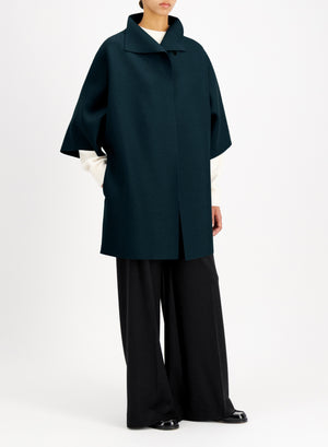 Kimono mantle in pressed wool