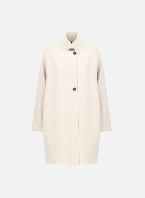 Raglan cape in boiled wool
