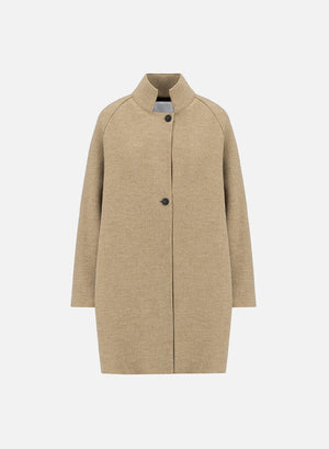 Raglan cape in boiled wool