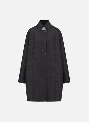 Raglan cape in pressed wool