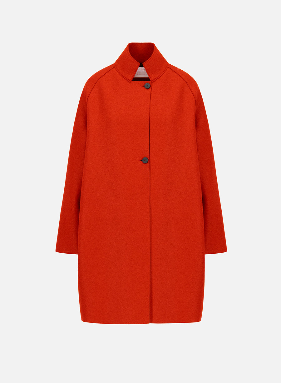 Raglan cape pressed wool