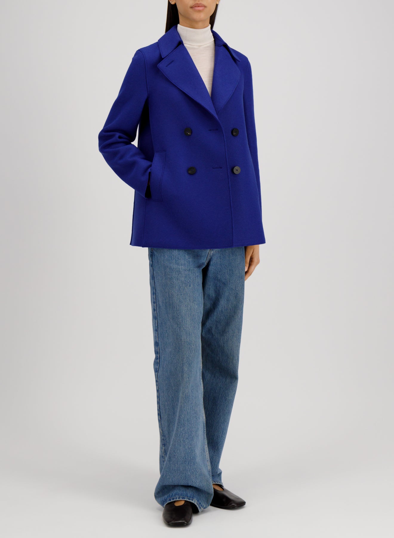 Peacoat pressed wool