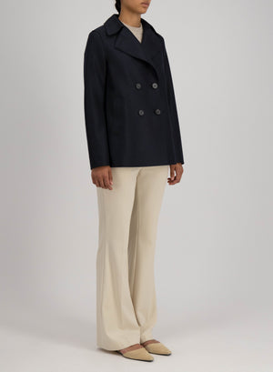 Peacoat in pressed wool