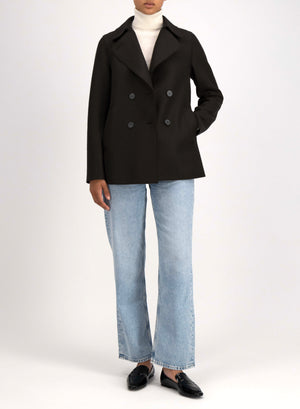 Peacoat in pressed wool