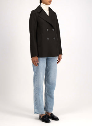 Peacoat in pressed wool