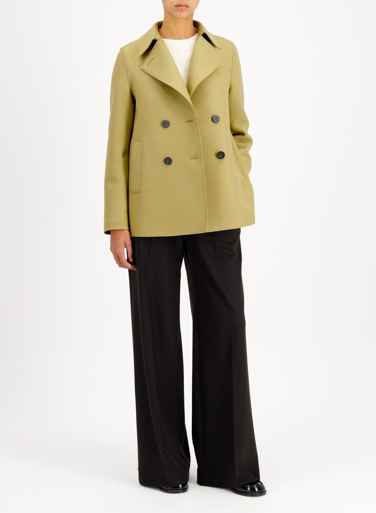 Peacoat in pressed wool