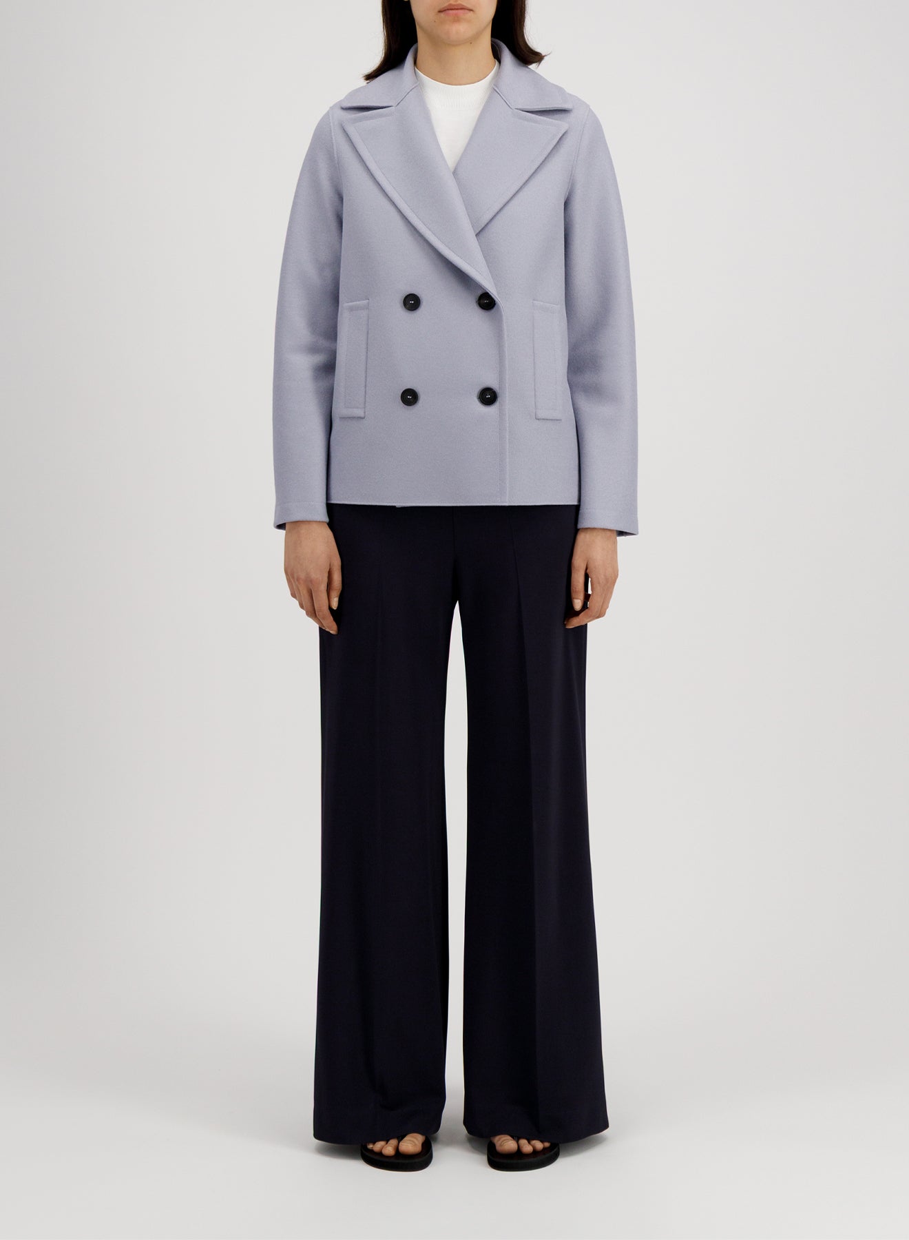 Peacoat light pressed wool