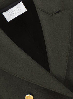 Slouchy peacoat in pressed wool