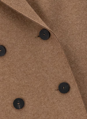 Slouchy peacoat flannel cashmere crafted with Loro Piana fabric