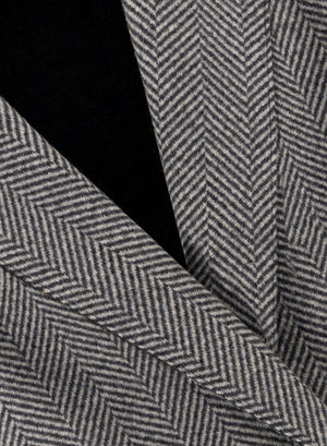 Oversized boxy jacket patterned cashmere blend