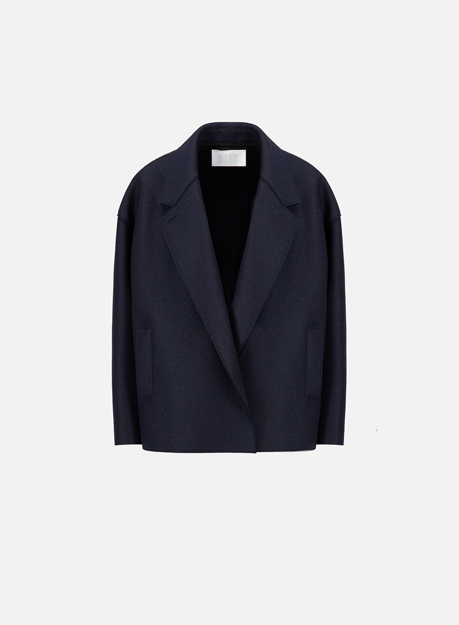 Oversized boxy jacket pressed wool