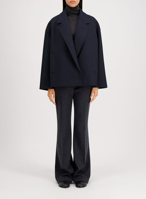 Oversized boxy jacket pressed wool