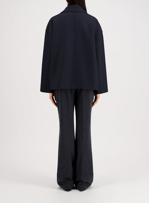 Oversized boxy jacket pressed wool