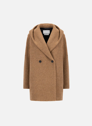 Hooded jacket bouclé