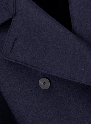 Oversized peacoat in pressed wool